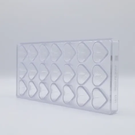 Chocolate mould heart facet - each